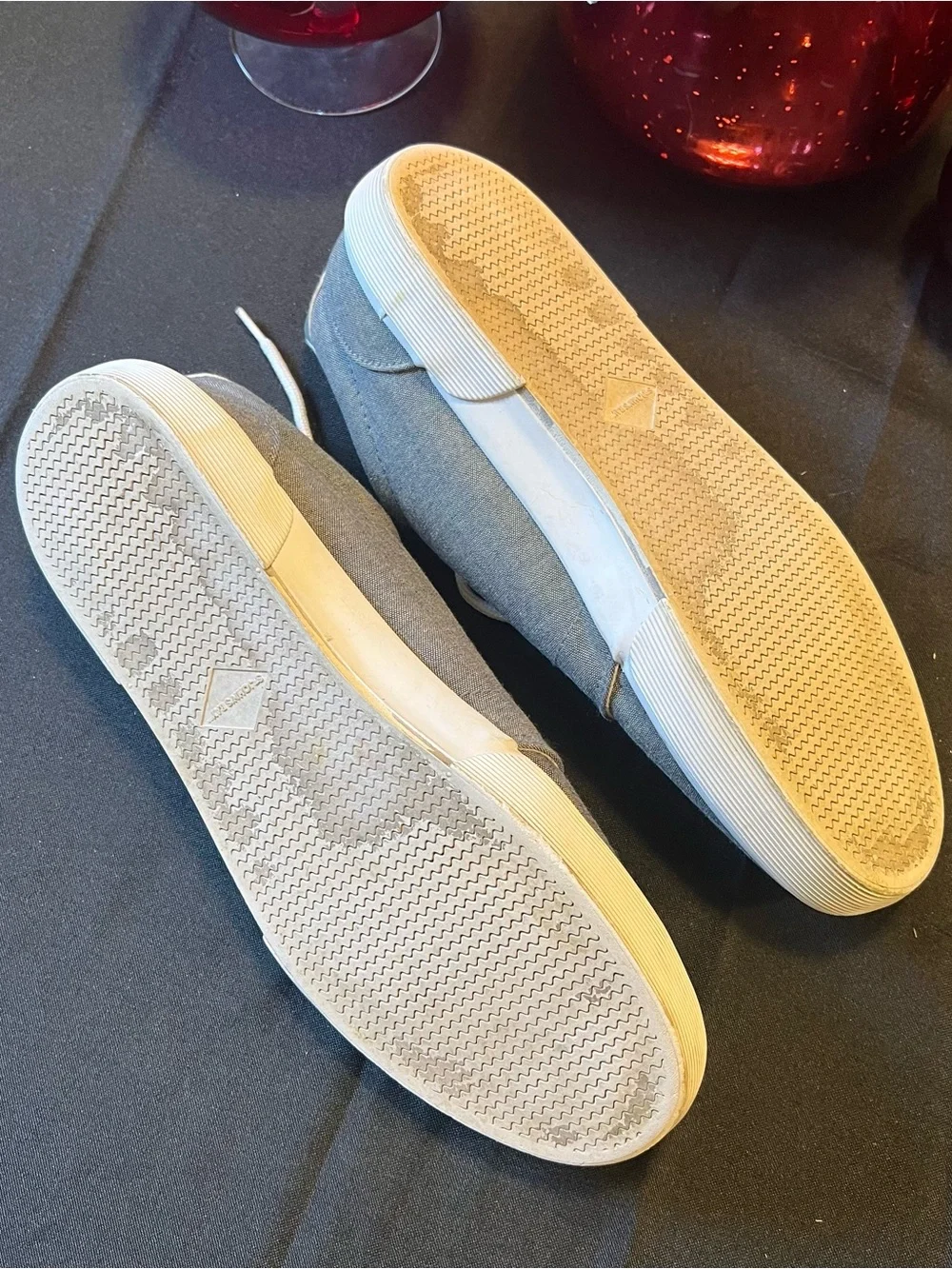 St. John's Bay Men's Light Gray Canvas Boat Shoes